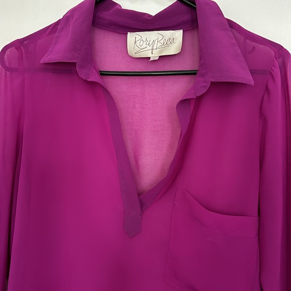26 Rory Beca Purple Blouse NWOT - Picture 2 of 6